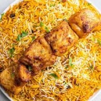 Fish tikka (4 pcs) with biryani rice