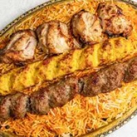 Mix BBQ 1 Pax (Ch Kabab 1 Pc, Mt Kabab 1 Pc, Malai Botti 4 Pcs) With Biryani