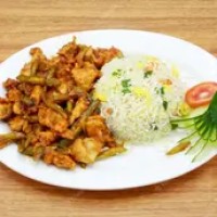 Chicken Chilli Dry With Fried Rice