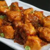 Fish Manchurian With Rice